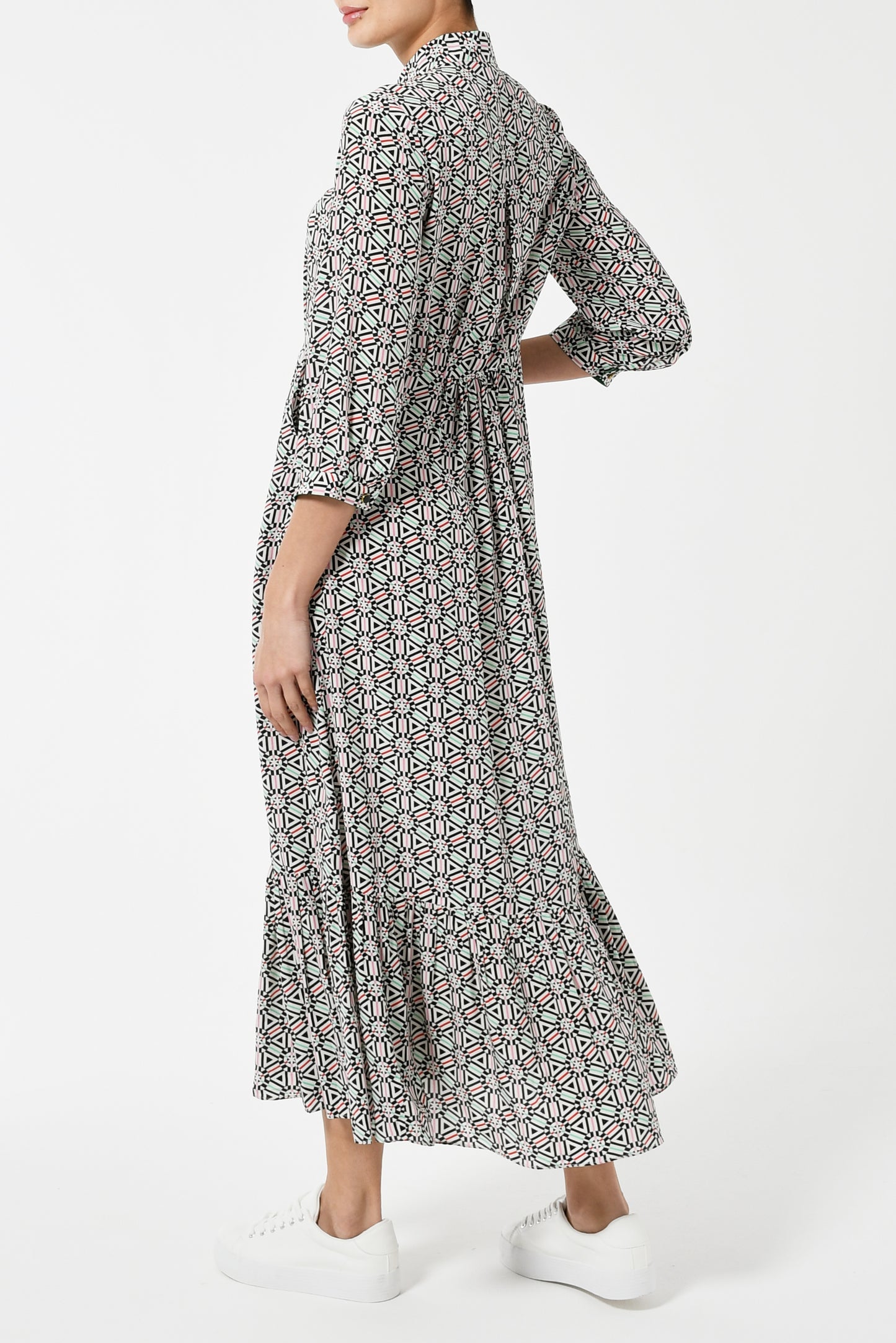 LONGER ANASTASIA DRESS | COGILE PRINTED SILK CREPE