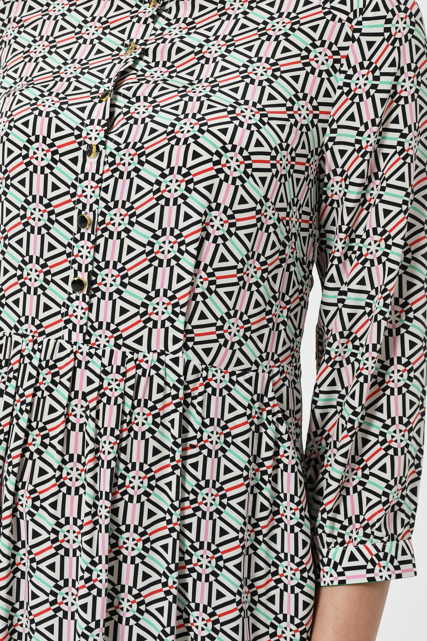 LONGER ANASTASIA DRESS | COGILE PRINTED SILK CREPE