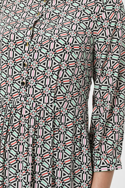 LONGER ANASTASIA DRESS | COGILE PRINTED SILK CREPE