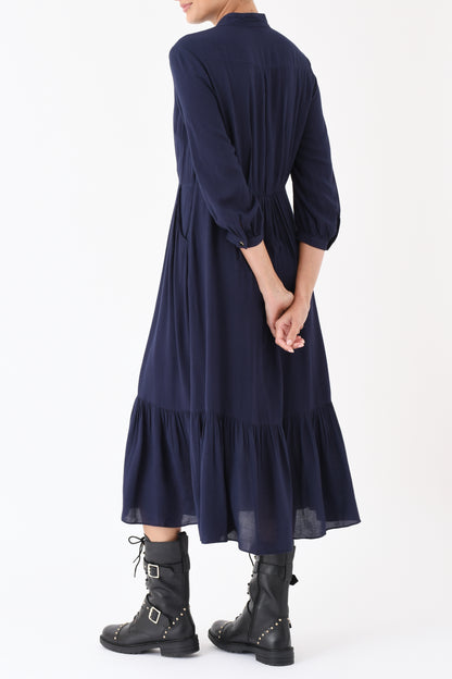 ANASTASIA DRESS | NAVY RAYON