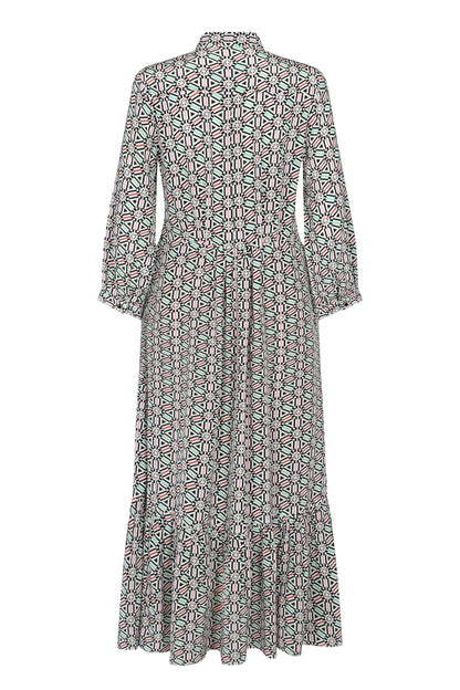 LONGER ANASTASIA DRESS | COGILE PRINTED SILK CREPE