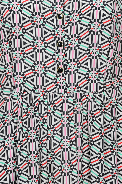 LONGER ANASTASIA DRESS | COGILE PRINTED SILK CREPE