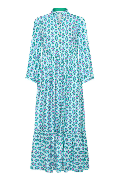 LONGER ANASTASIA DRESS | CRAZY PAV PRINT