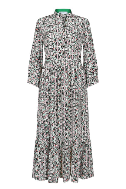 LONGER ANASTASIA DRESS | COGILE PRINTED SILK CREPE