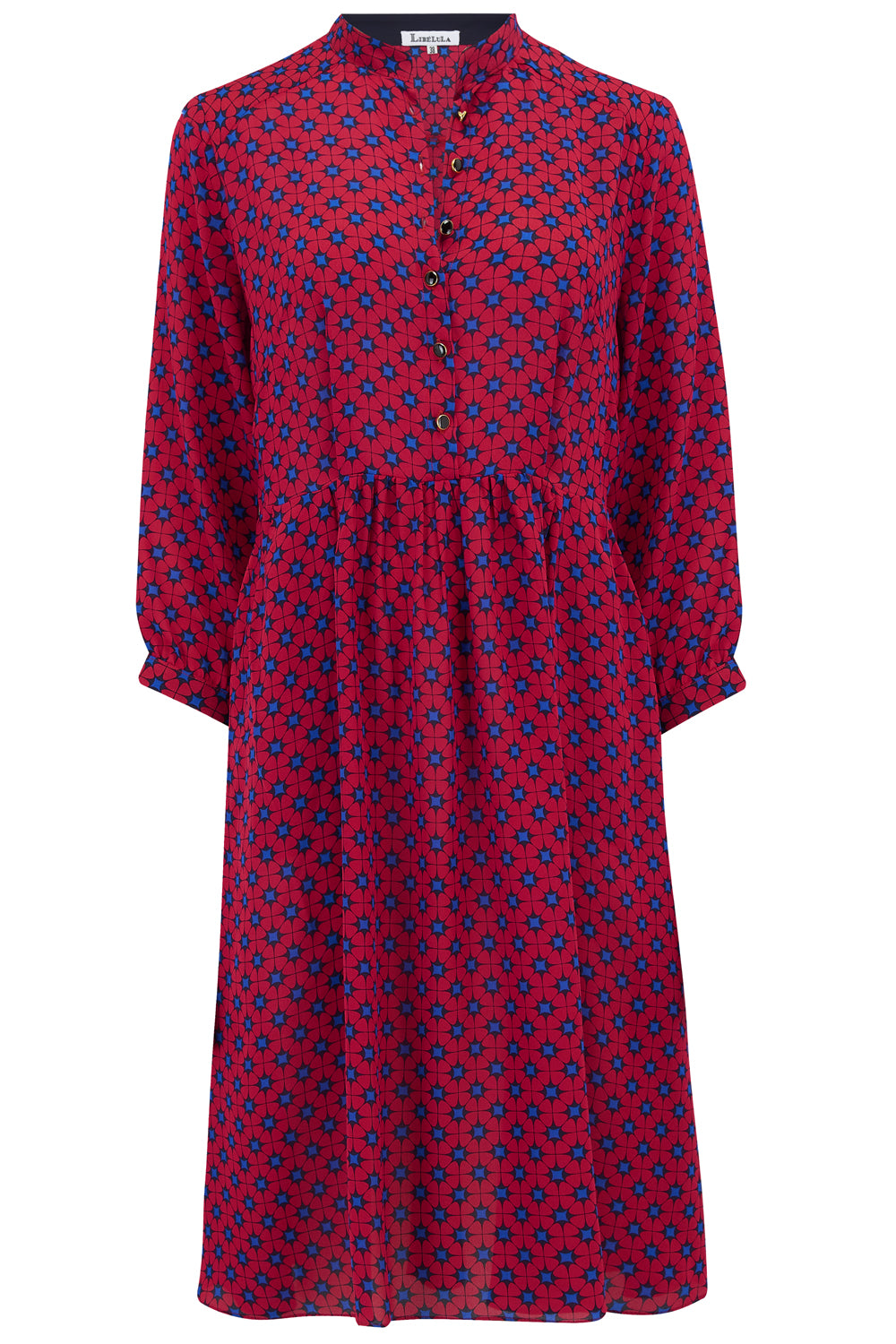 SHORT ANASTASIA DRESS | EXPLOSION PRINTED SILK