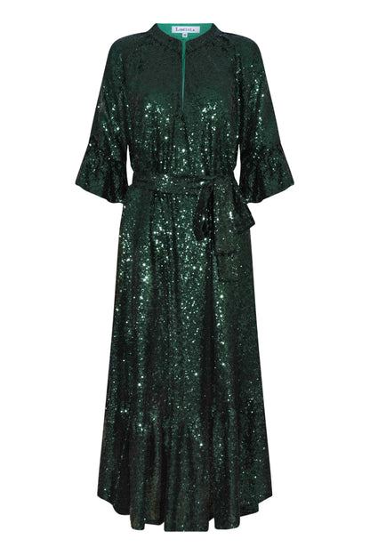BLAZE DRESS | GREEN SEQUINS