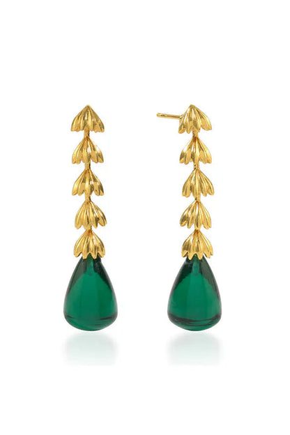 EMERALD STATEMENT DROP EARRINGS