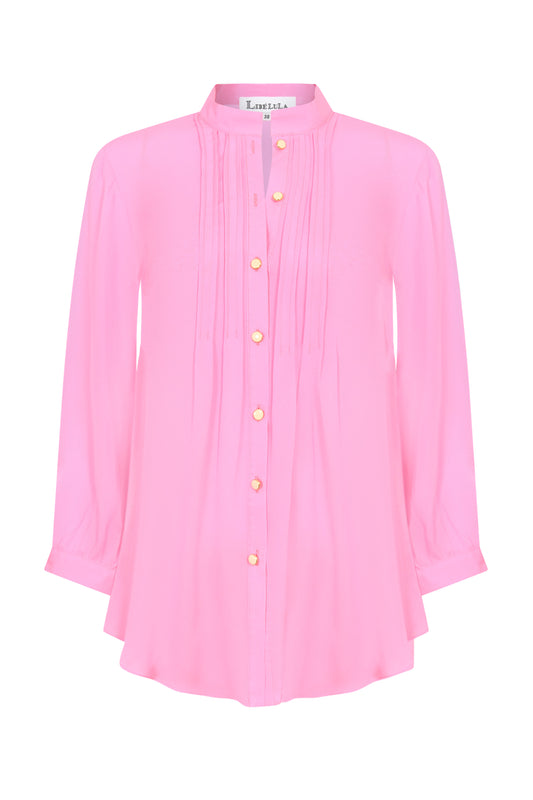CHINKY TOP | PARTY PINK SILK