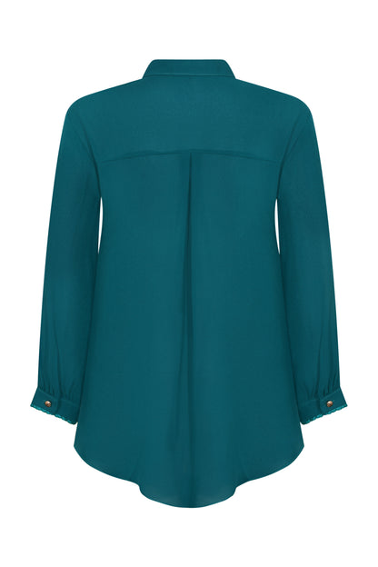 CHINKY TOP | JADE SILK GEORGETTE