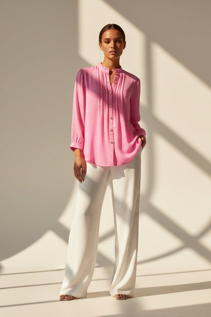 CHINKY TOP | PARTY PINK SILK