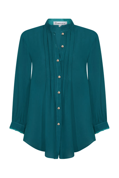 CHINKY TOP | JADE SILK GEORGETTE
