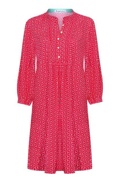 CHLOE TUNIC | RED SPINNING PRINT
