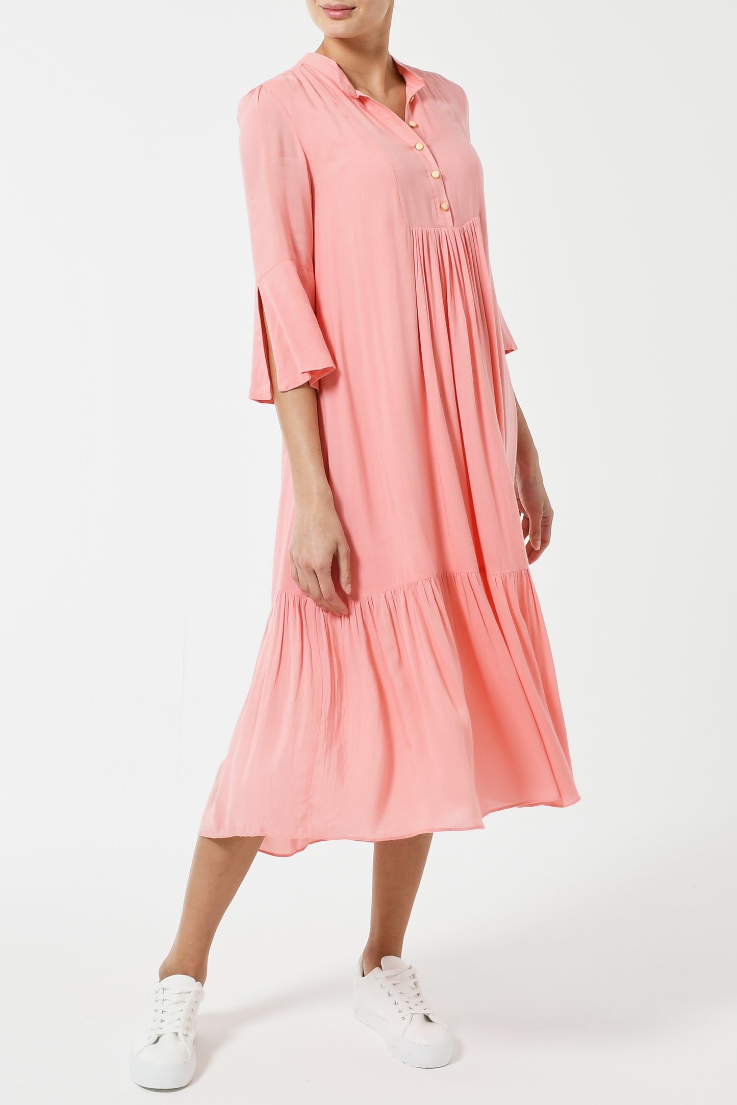 CLAUDE DRESS | PALE PINK RAYON