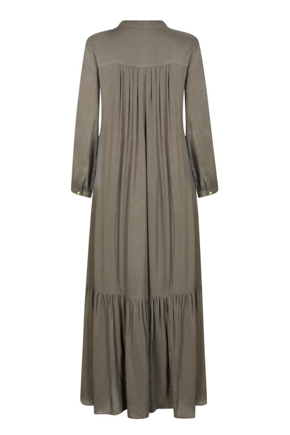 CLAUDE DRESS | KHAKI RAYON