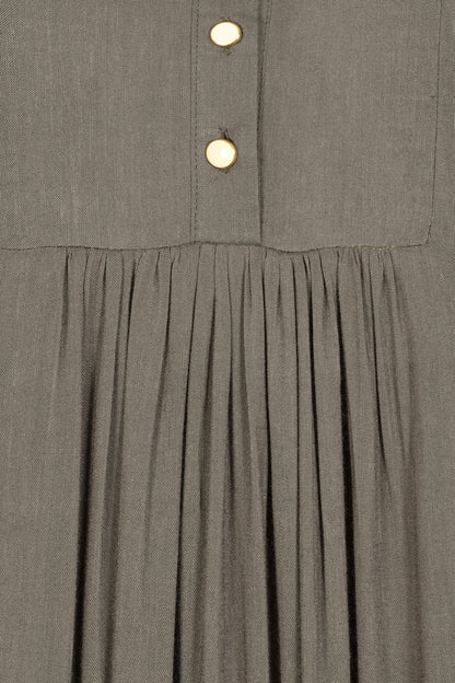 CLAUDE DRESS | KHAKI RAYON