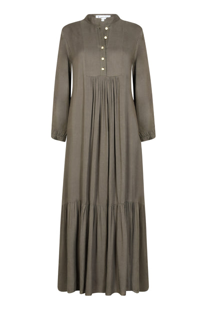 CLAUDE DRESS | KHAKI RAYON