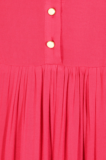 CLAUDE DRESS | HOT PINK RAYON