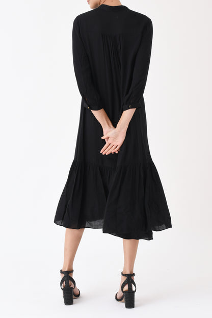 CLAUDE DRESS | BLACK RAYON