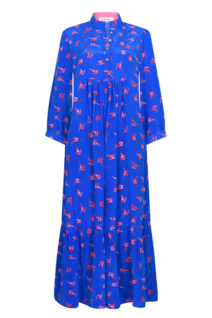 LONGER CLAUDE DRESS | LOVEBIRDS PRINT