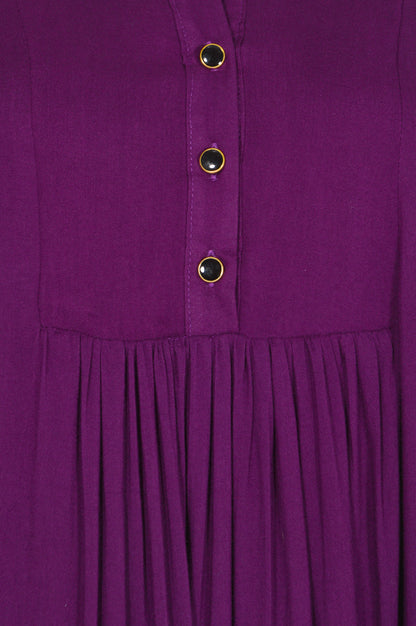 CLAUDE DRESS | AUBERGINE RAYON