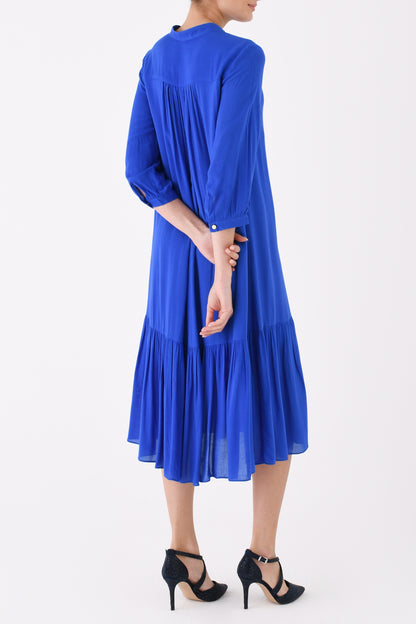 CLAUDE DRESS | BRIGHT BLUE RAYON