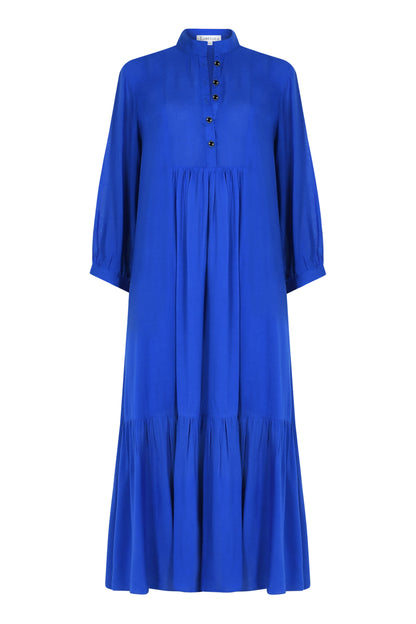 CLAUDE DRESS | BRIGHT BLUE RAYON