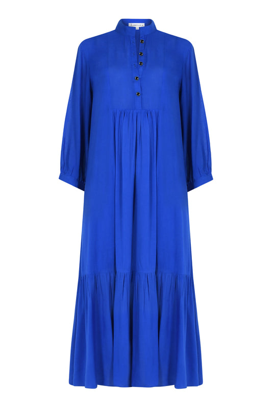 CLAUDE DRESS | BRIGHT BLUE RAYON
