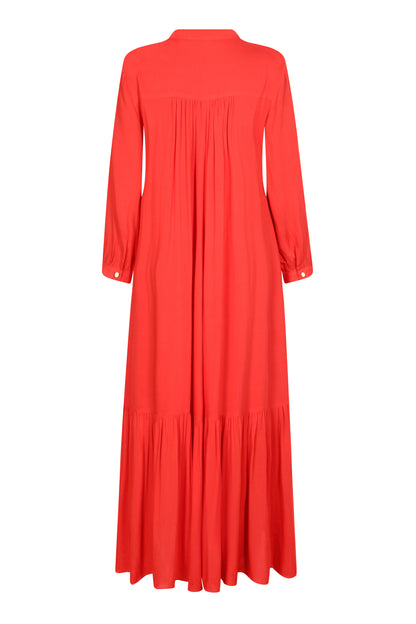 CLAUDE DRESS | RED RAYON