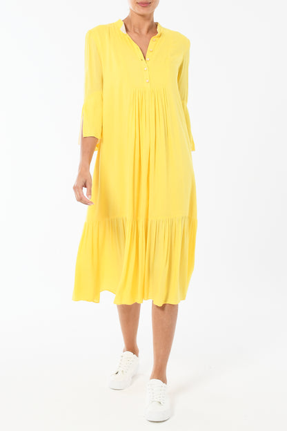 CLAUDE DRESS | SUNSHINE YELLOW RAYON