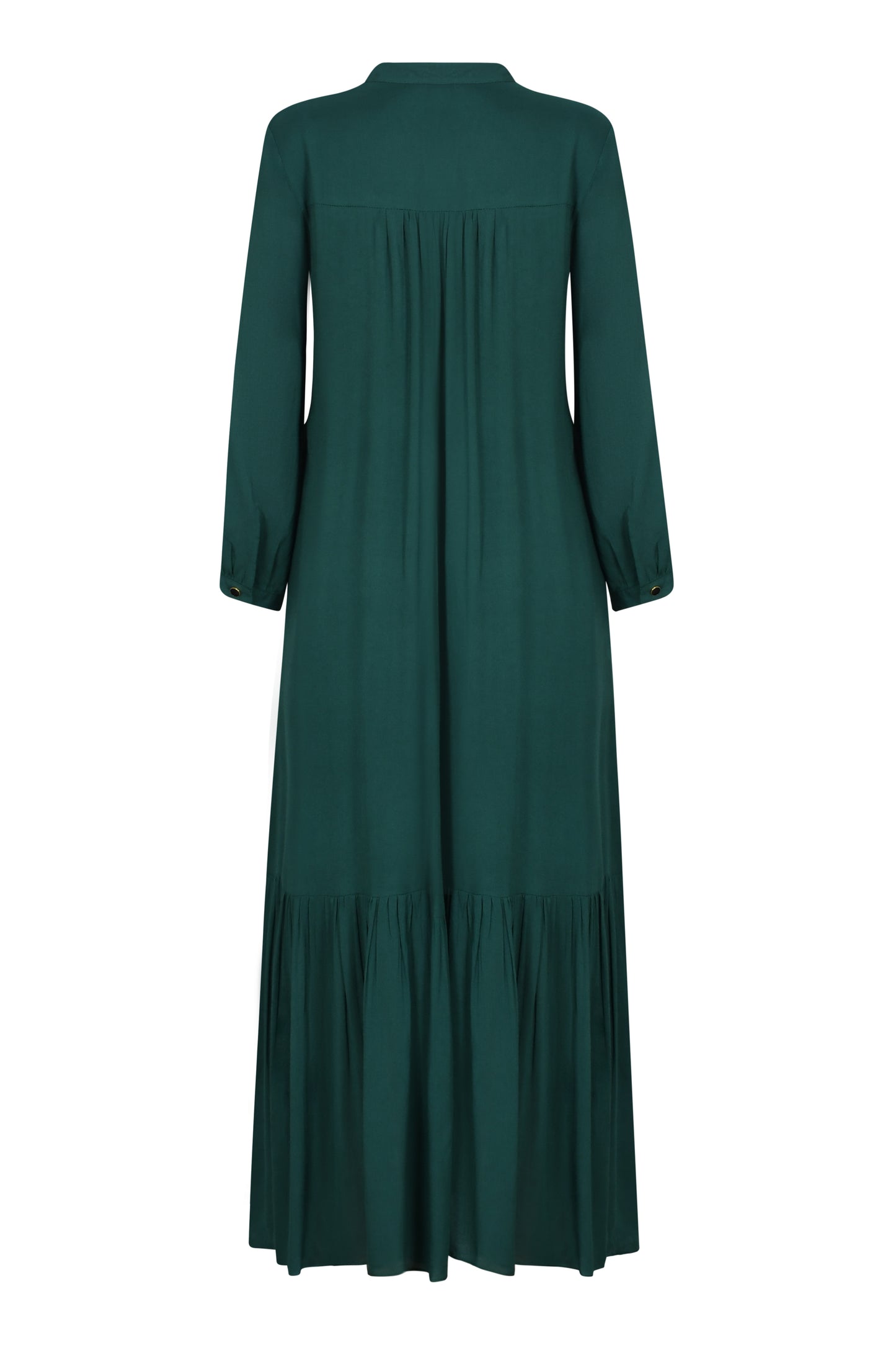 CLAUDE DRESS | BOTTLE GREEN RAYON