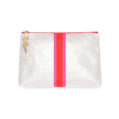 SHEENY SILVER CLUTCH
