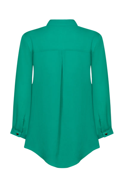 DELPHINE TOP | BRIGHT GREEN GEORGETTE