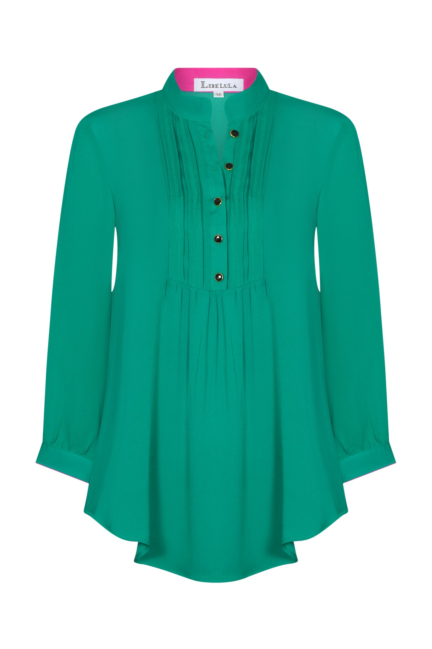 DELPHINE TOP | BRIGHT GREEN GEORGETTE