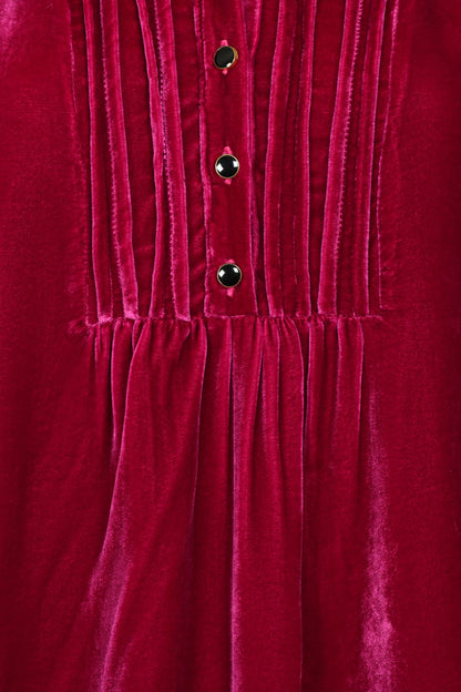 DELPHINE TOP | PINK VELVET
