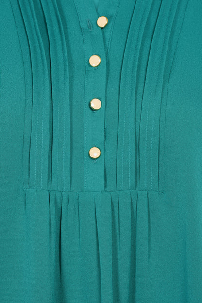 DELPHINE TOP | JADE GREEN SILK