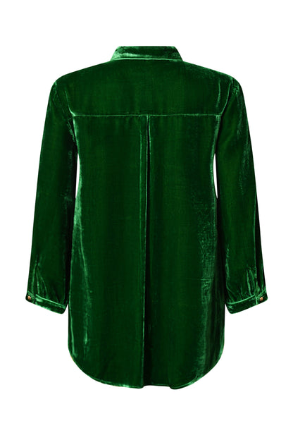 DELPHINE TOP | GREEN VELVET