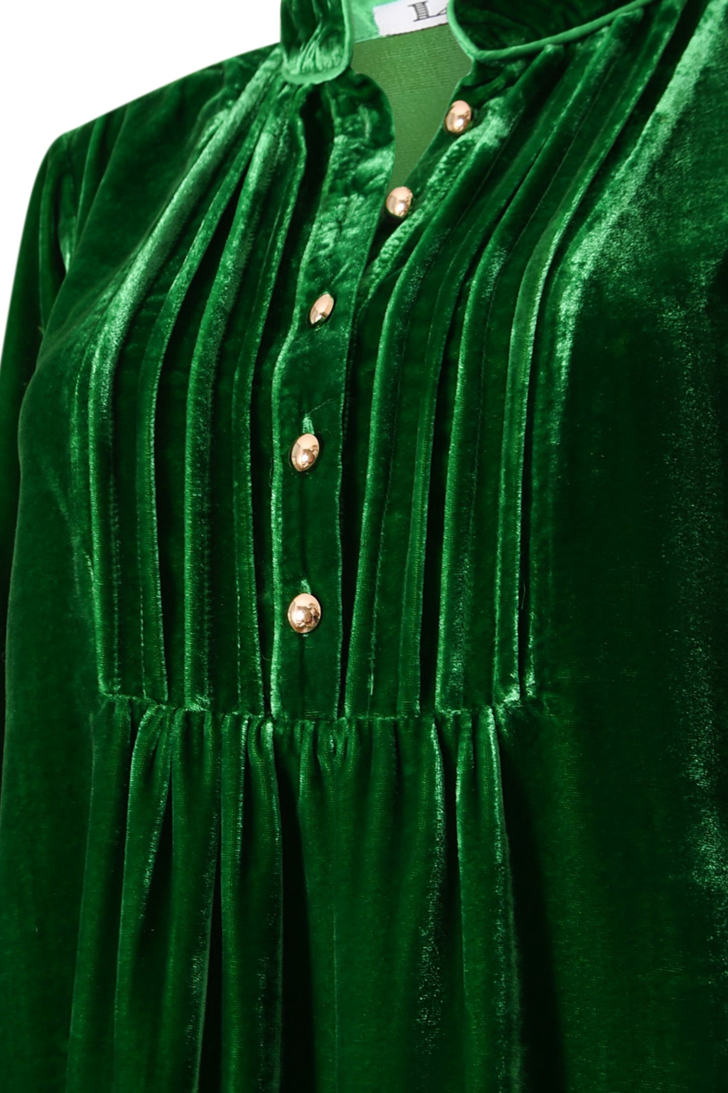 DELPHINE TOP | GREEN VELVET