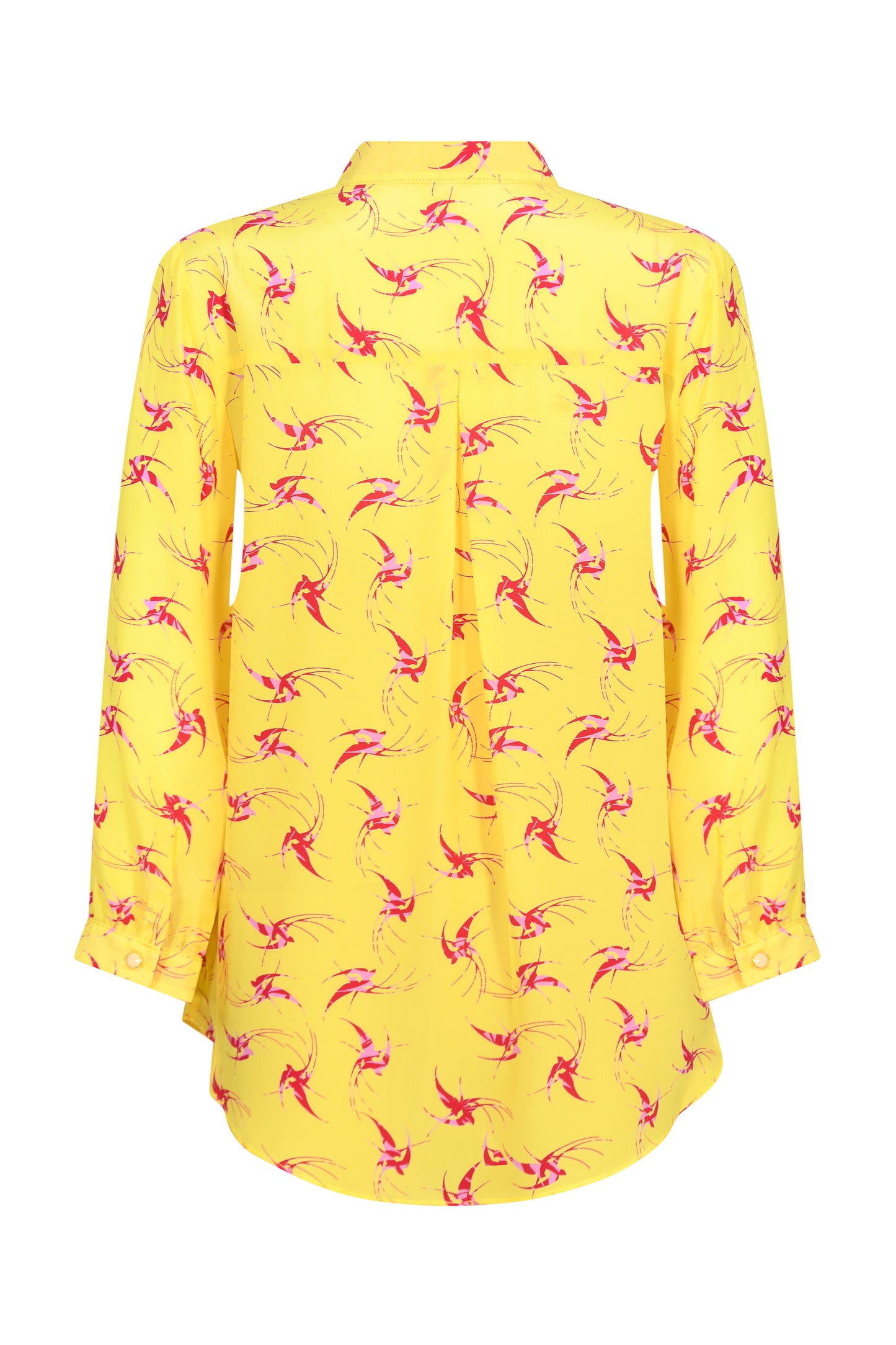 DELPHINE TOP | YELLOW LOVEBIRDS PRINT