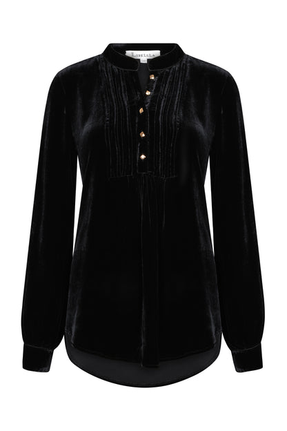 DELPHINE TOP | BLACK VELVET
