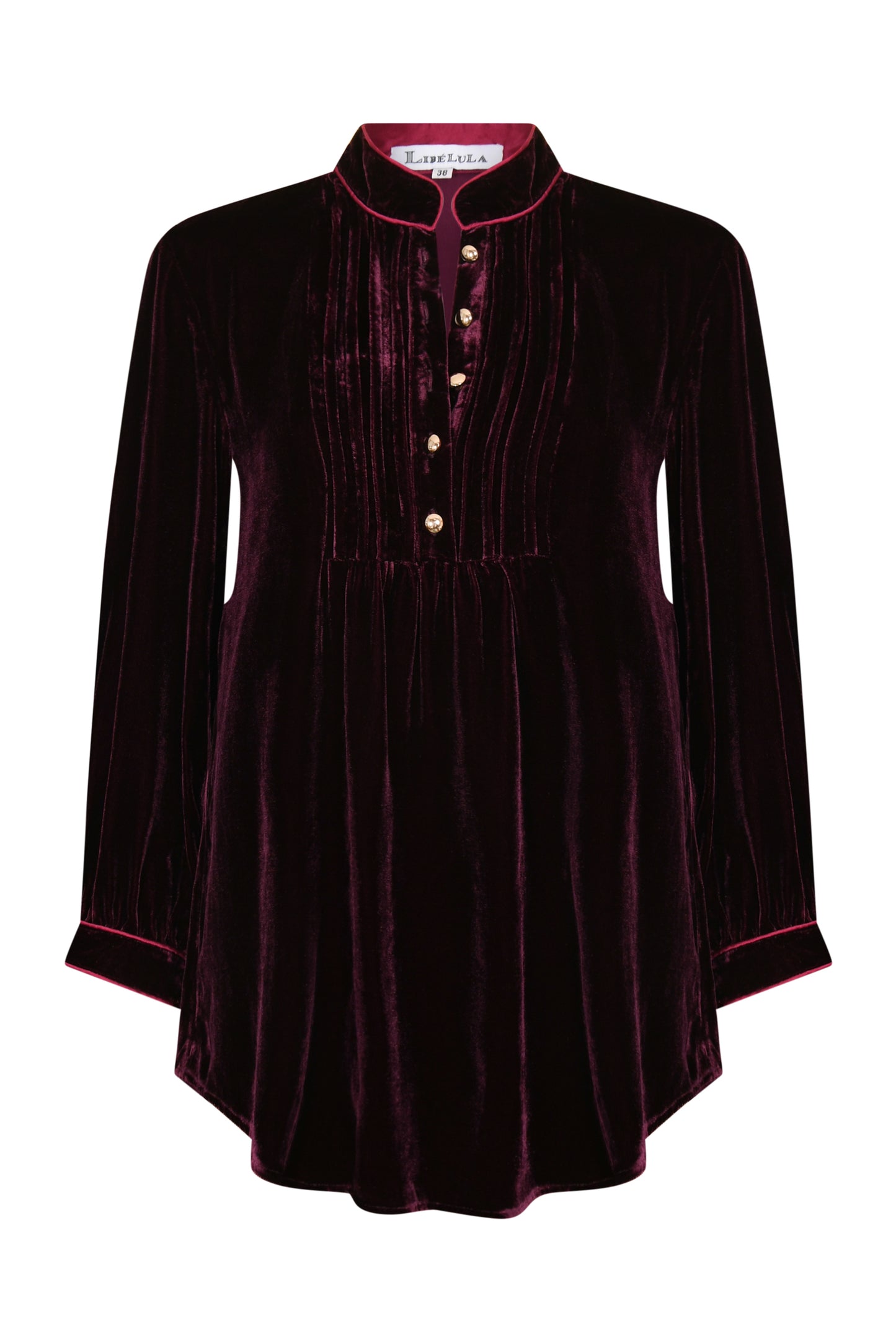 DELPHINE TOP | BURGUNDY VELVET