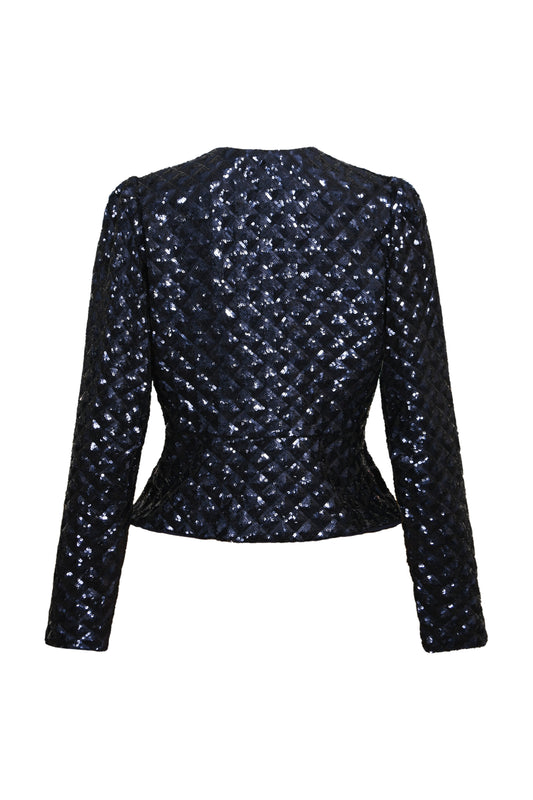 DULWICH JACKET | BLUE TRIANGLE SEQUINS