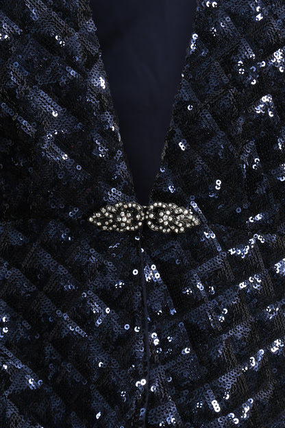 DULWICH JACKET | BLUE TRIANGLE SEQUINS