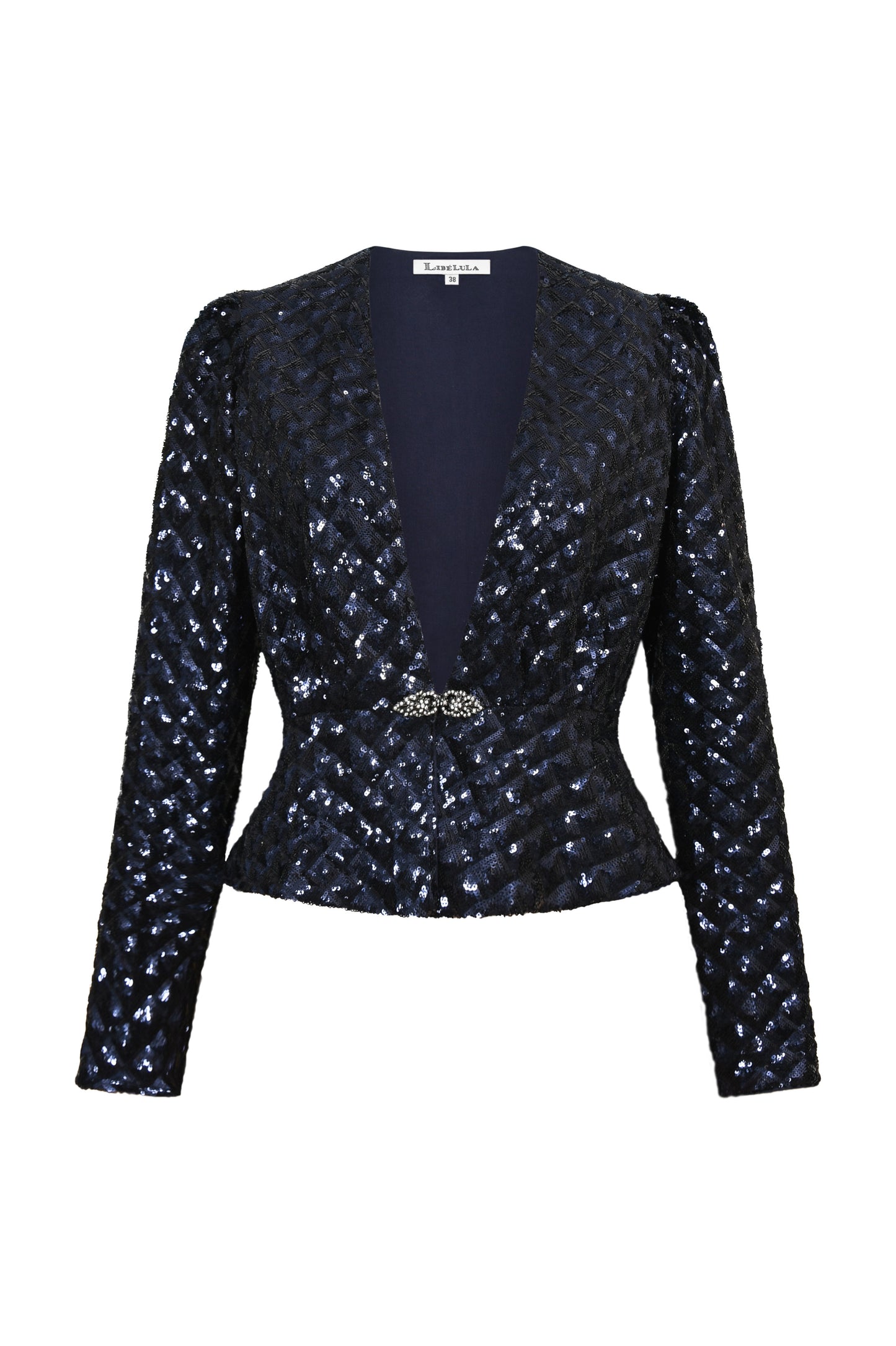 DULWICH JACKET | BLUE TRIANGLE SEQUINS