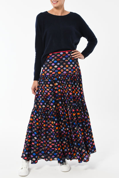 MAXI EMMA SKIRT | LIPS PRINT