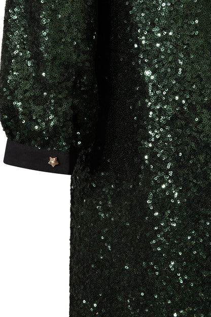 GOODIE TUNIC | BOTTLE GREEN SEQUINS