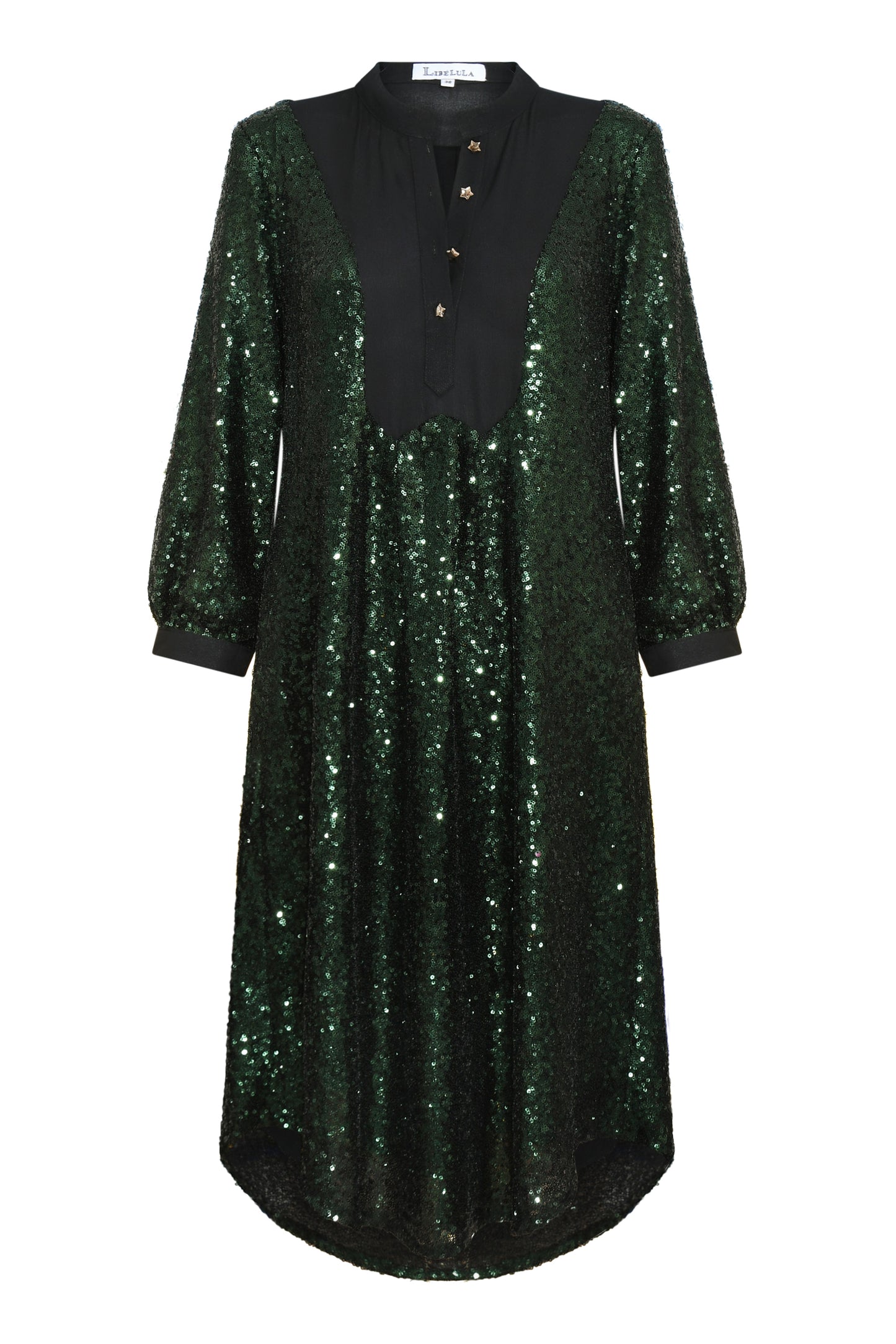 GOODIE TUNIC | BOTTLE GREEN SEQUINS