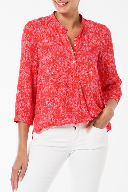 GOODIE TOP | PINK FLUTTER PRINT