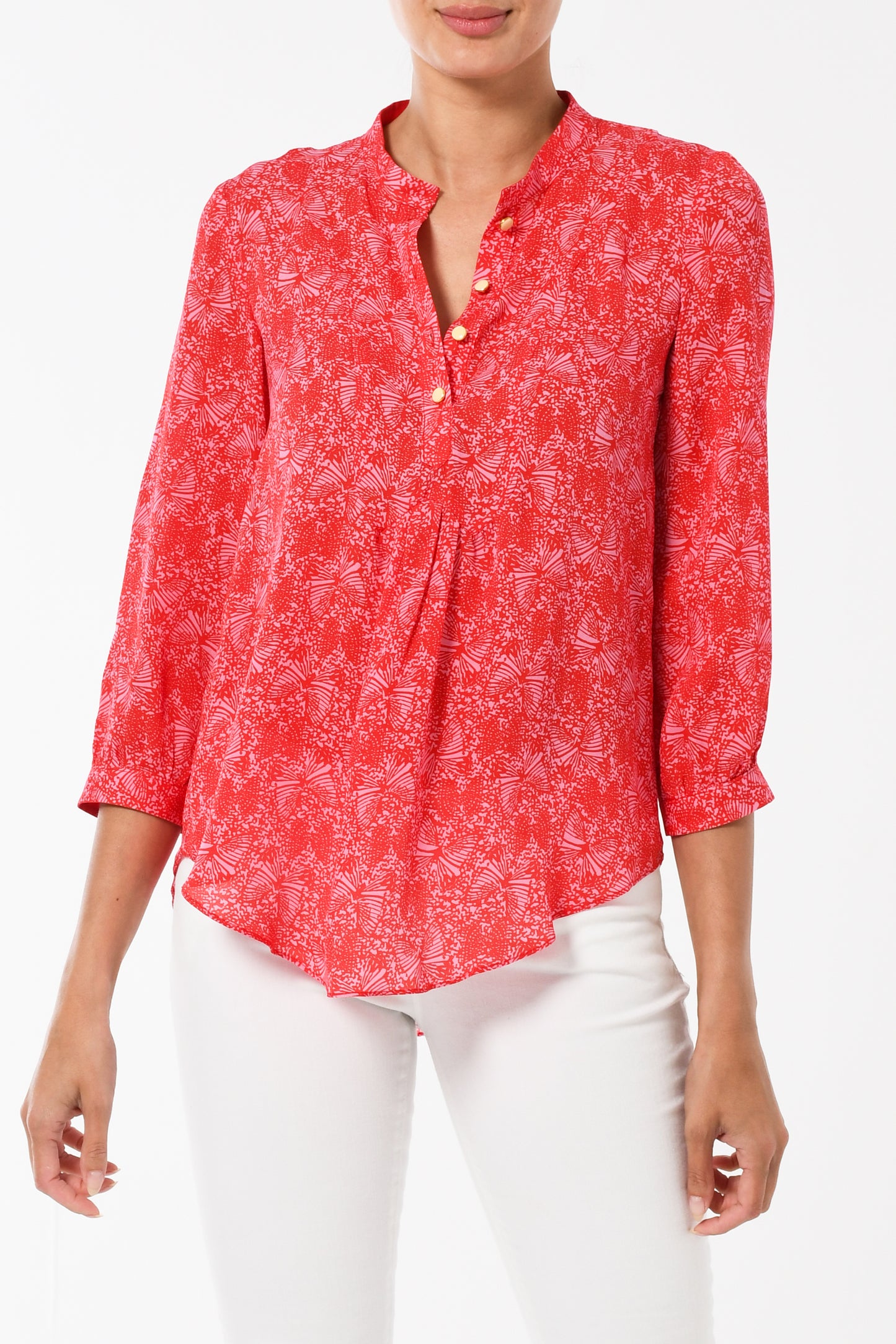 GOODIE TOP | PINK FLUTTER PRINT