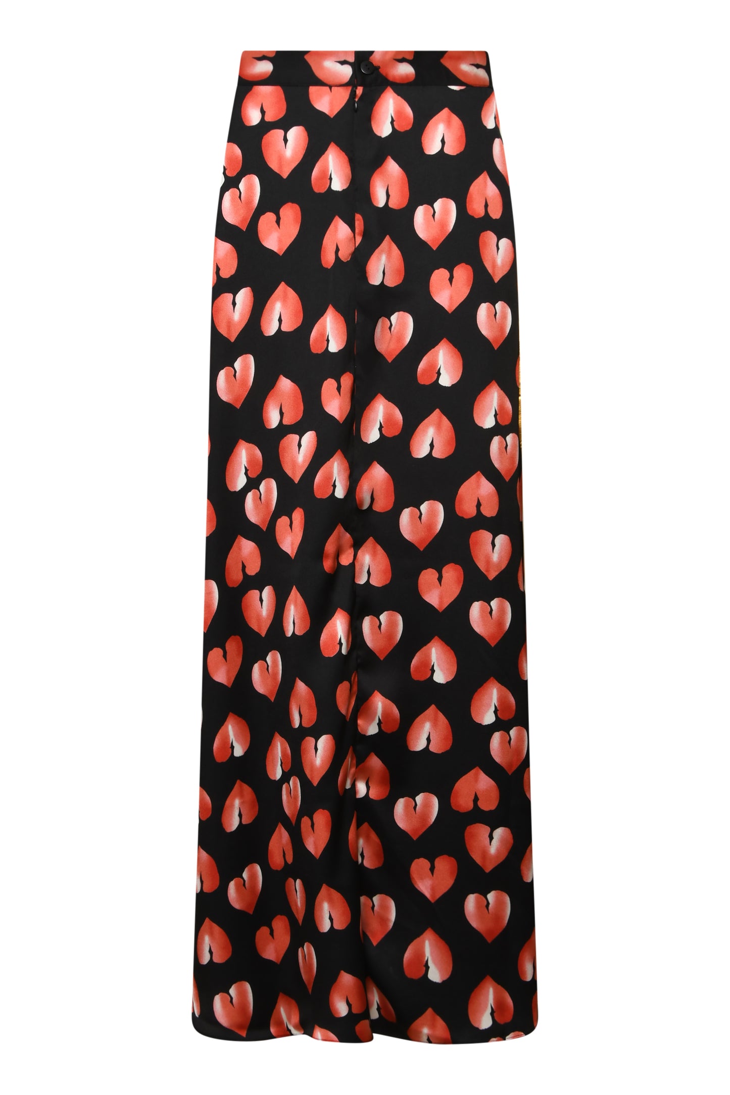 GUINEVERE MAXI SKIRT | RED BROKEN HEART PRINT