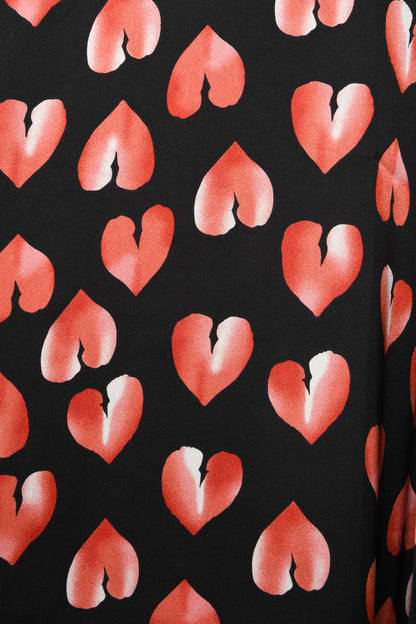 GUINEVERE MAXI SKIRT | RED BROKEN HEART PRINT